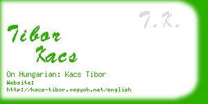 tibor kacs business card